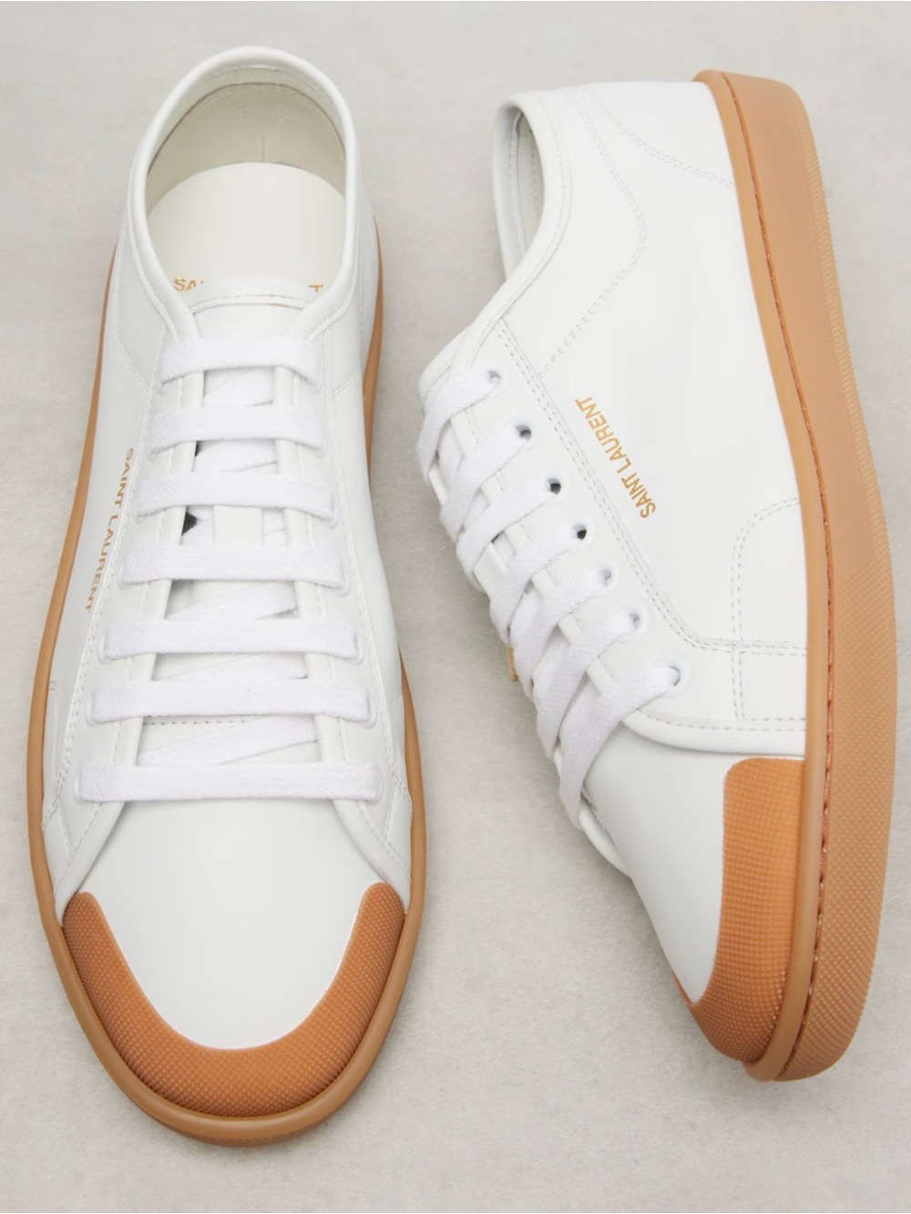 AUTHENTIC Saint Laurent Women Gym Leather Sneakers - Size EU 40 / 10 US